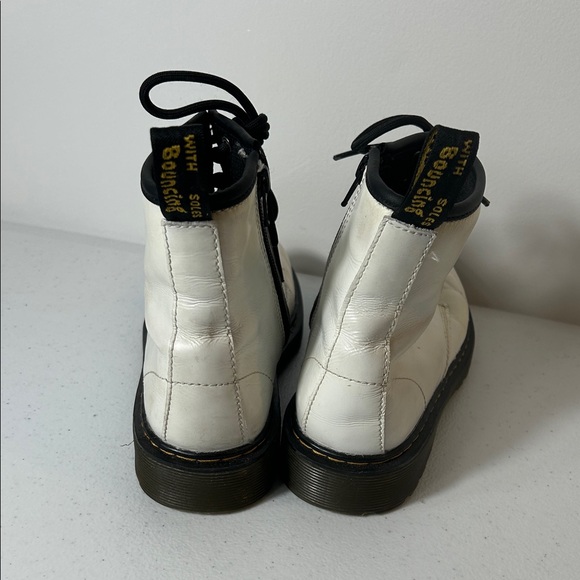 Dr. Martens Girl’s White Combat Boots - Picture 4 of 6